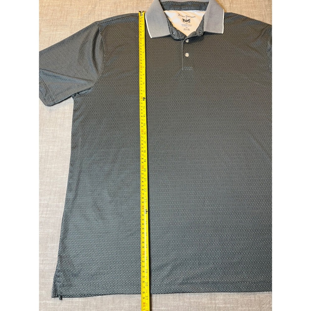 Hickey Freeman Golf Mens XXL Polo Shirt Gray Geometric Print HEST861C0001 XXL - Picture 5 of 10